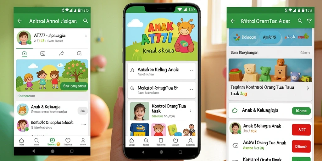 Antarmuka AT777 menampilkan kontrol orang tua yang lengkap dan mudah digunakan.