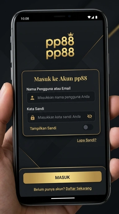 Tampilan halaman login pp88
